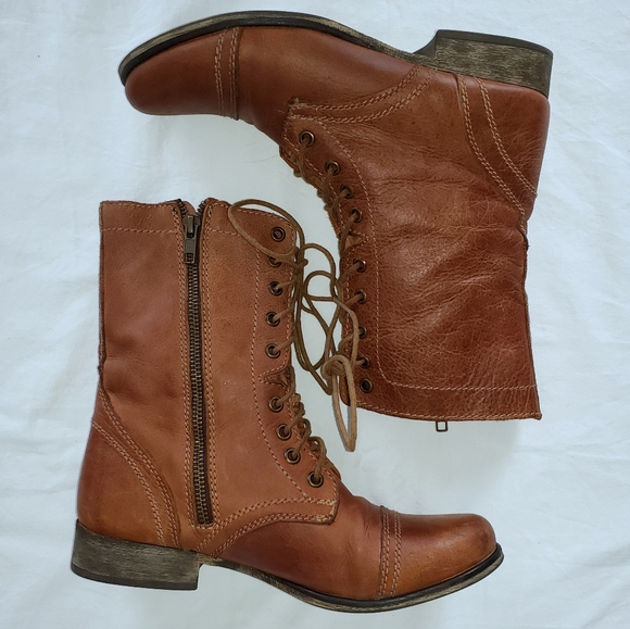 Steve Madden Shoes - Steve madden brown combat boots size 8